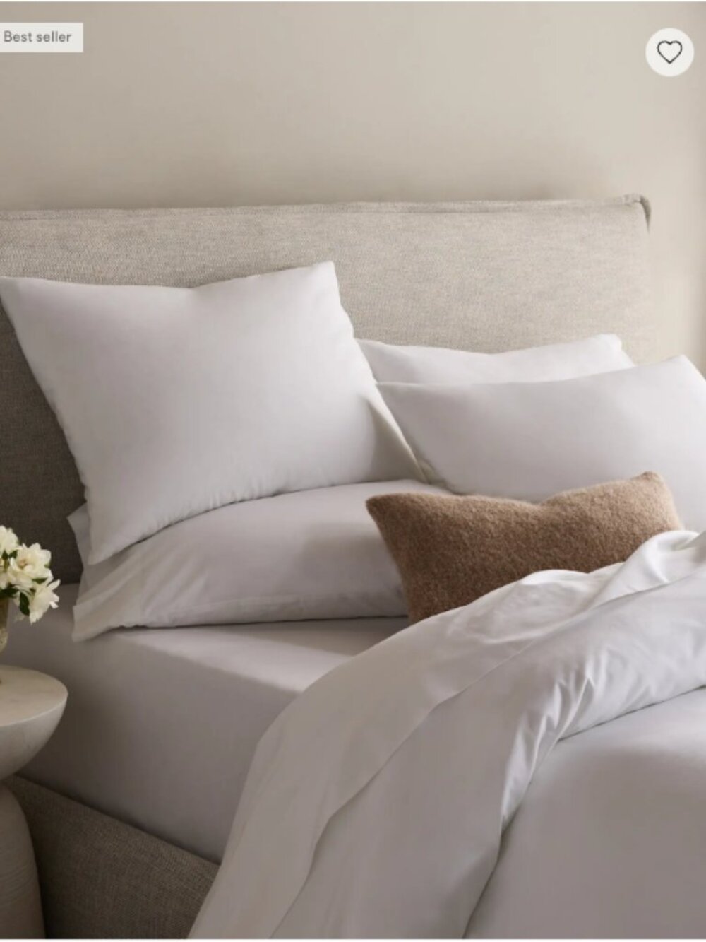 Quince 100% Organic Cotton Duvet Cover Set - Twin - White w/ Dust Bag